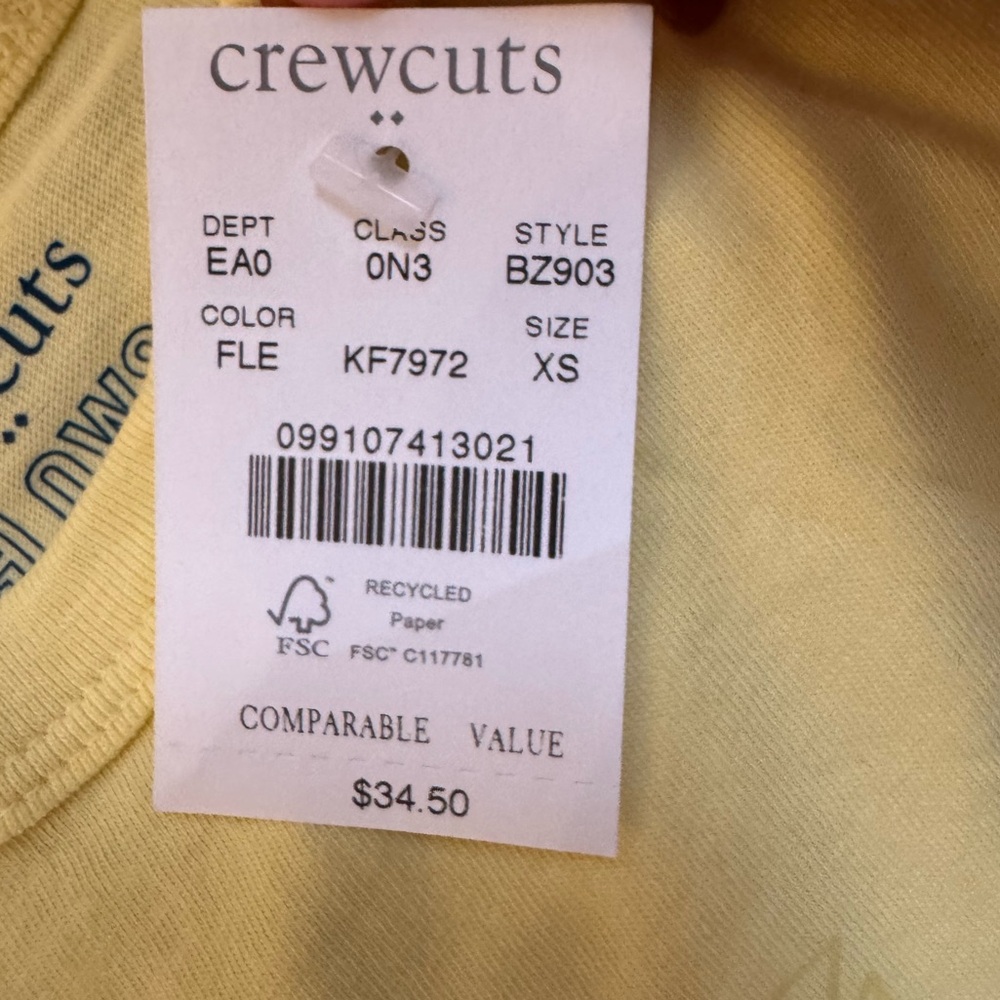 NWT J. Crew Boy's Glow in the Sun graphic tee XS needs wash dirt from pallet - Picture 5 of 5